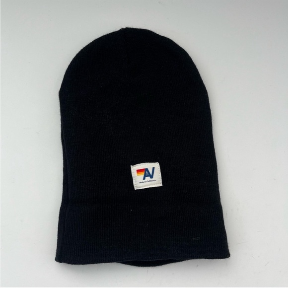 Aviator Nation Smiley Face Beanie Black NEW - Picture 2 of 3